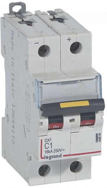 Автоматичен прекъсвач DX3-DC 2P 1A 500V= Legrand, LEGRAND НИСКО НАПРЕЖЕНИЕ, 409560