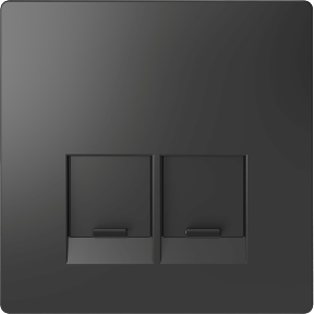 Лицев панел за 2xRJ45 цвят Антрацит System Design Merten SE /до изчерпване/, SCHNEIDER ELECTRIC, MTN4572-6034