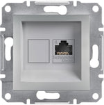 Розетка RJ45 UTP cat.6 цвят Алуминий Asfora SE, SCHNEIDER ELECTRIC, EPH4700161