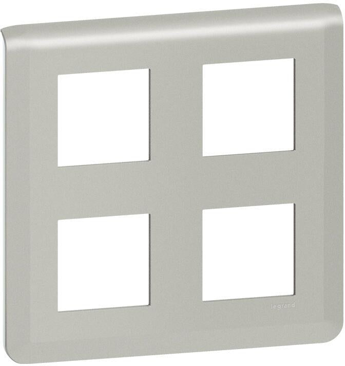 Лицева рамка 2x2x2 мод. цвят алуминий Mosaic NEW Legrand, LEGRAND, 79338L