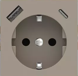 Лицев панел за контакт шуко и USB A+C 55x55 Fenix Beaver Ottawa EKINEX, EK-PSC-DE-USB-FCO