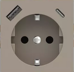 Лицев панел за контакт шуко и USB A+C 55x55 Fenix Beaver Ottawa EKINEX, EK-PSC-DE-USB-FCO