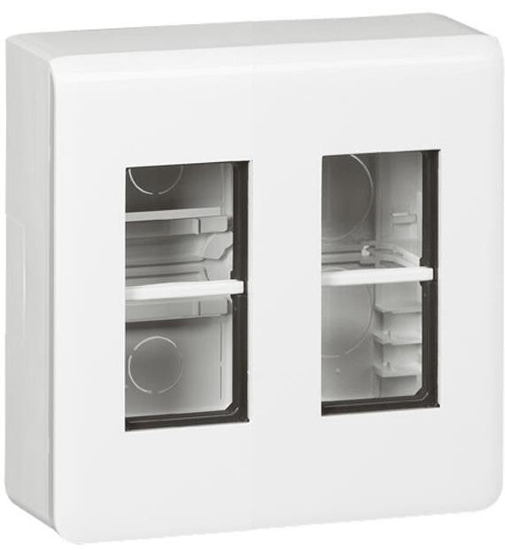 Моноблок 2x4 мод. за повърхностен монтаж цвят бял Mosaic NEW Legrand, LEGRAND, 78886L