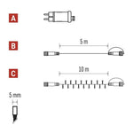 Комплект коледни лампички 100x LED многоцветни 10м IP44 с таймер CONNECT EMOS - D1AM01