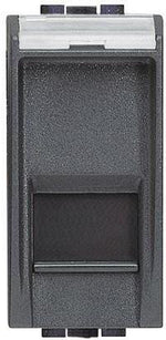 Розетка RJ45 cat.5e UTP конектор toolless IDC 1 мод. цвят Антрацит LL Bticino, BTICINO, L4279C5E
