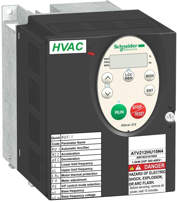Честотен регулатор 3P 2.2kW ATV212 380...480V IP20 SE, SCHNEIDER ELECTRIC НИСКО НАПРЕЖЕНИЕ, ATV212HU22N4