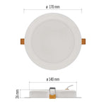 Луна LED DN170 18W 4000K 1800lm 120° 25000h IP20 RUBIC EMOS