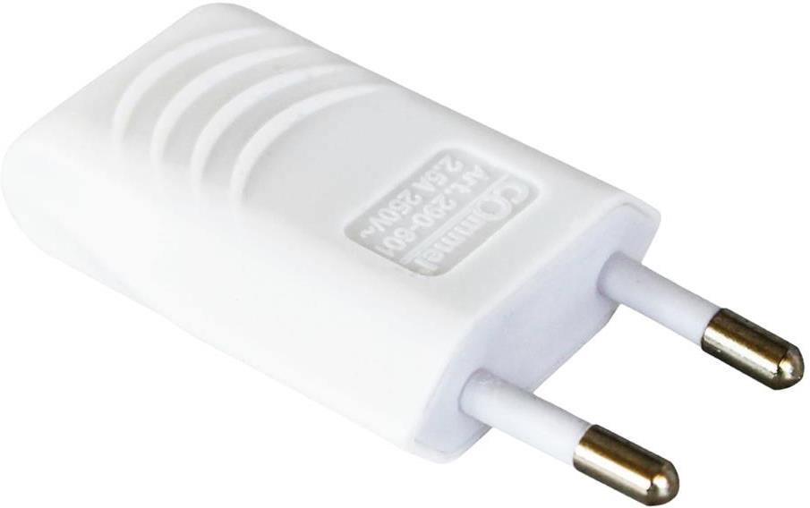 Щепсел ЕВРО бял 2.5A 2P IP20 Commel, COMMEL, C290-601