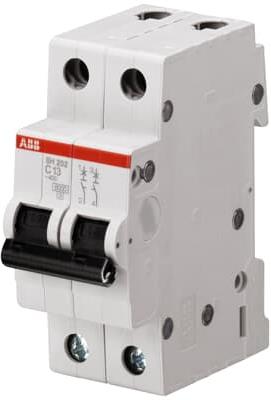 Автоматичен прекъсвач SH202 2P 0.5A крива С 6kA ABB, 2CDS212001R0984
