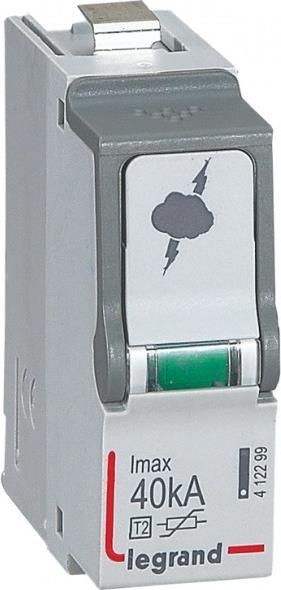 Сменяем модул за катоден отводител тип 2 SPD 40kA 320V Legrand, LEGRAND НИСКО НАПРЕЖЕНИЕ, 412299