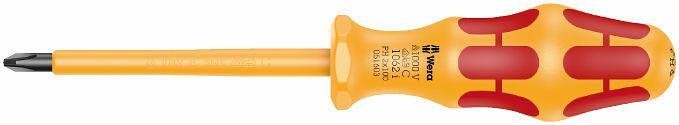Отвертка PH 2x100, жълто-червена ръкохватка, 1062 Kraftform VDE 1000V Wera - W051603