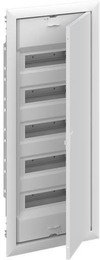 Табло за скрит монтаж ComfortLine 5х12/14 (70) мод. серия UK600 с метална плътна врата IP30 и N и РЕ клеми ABB, 2CPX077844R9999