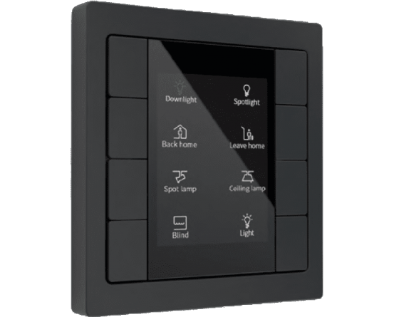 Пулт за управление с до 8 бутона с динамично етикиране KNX System D Merten SE, MTN6194-6010S