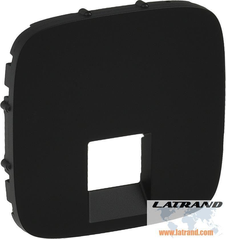Лицев панел за единична RJ45/RJ11 розетка цвят Черно Valena Allure Legrand - 755418