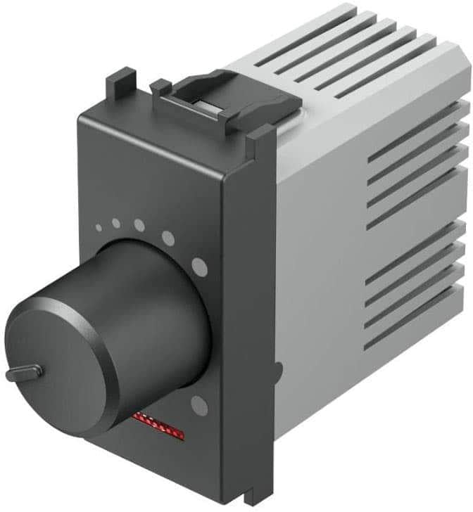 Димер ротативен 1-10V 180VA 1 мод. цвят Черен мат Modul TEM, EM16SB
