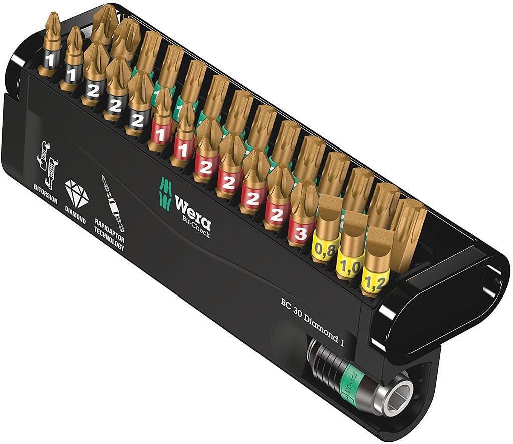 Комплект 29х бита и държач 889/4/1, Bit-Check 30 Diamond Wera - W057431