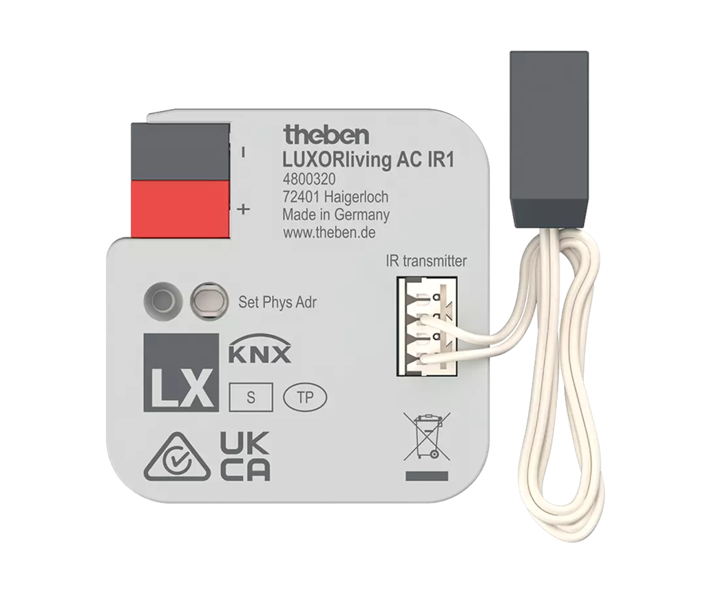 Модул управление на климатик AC IR1 40х40mm LUXORliving Theben, KNX, 4800320