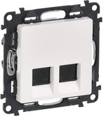 Розетка2хRJ45 cat.6A STP цвят бял Valena Life Legrand, LEGRAND, 753149