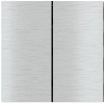 Лицев панел за 2 бутона вертикално 40x80 FF Metal Alluminium EKINEX, EK-TRV-GBQ