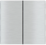 Лицев панел за 2 бутона вертикално 40x80 FF Metal Alluminium EKINEX, EK-TRV-GBQ