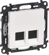 Розетка 2xRJ45 cat.5e UTP цвят бял Valena Life Legrand, LEGRAND, 753141