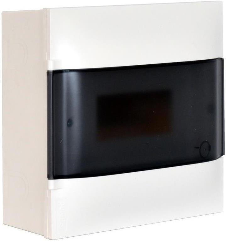 134218 Табло за открит монтаж, 8 модула, прозрачна врата, PE+N шини, Practibox S, Legrand