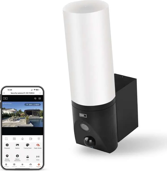 IP Камера 3MP IP65 с лампа IP-310 TORCH черна Wi-Fi GoSmart EMOS
