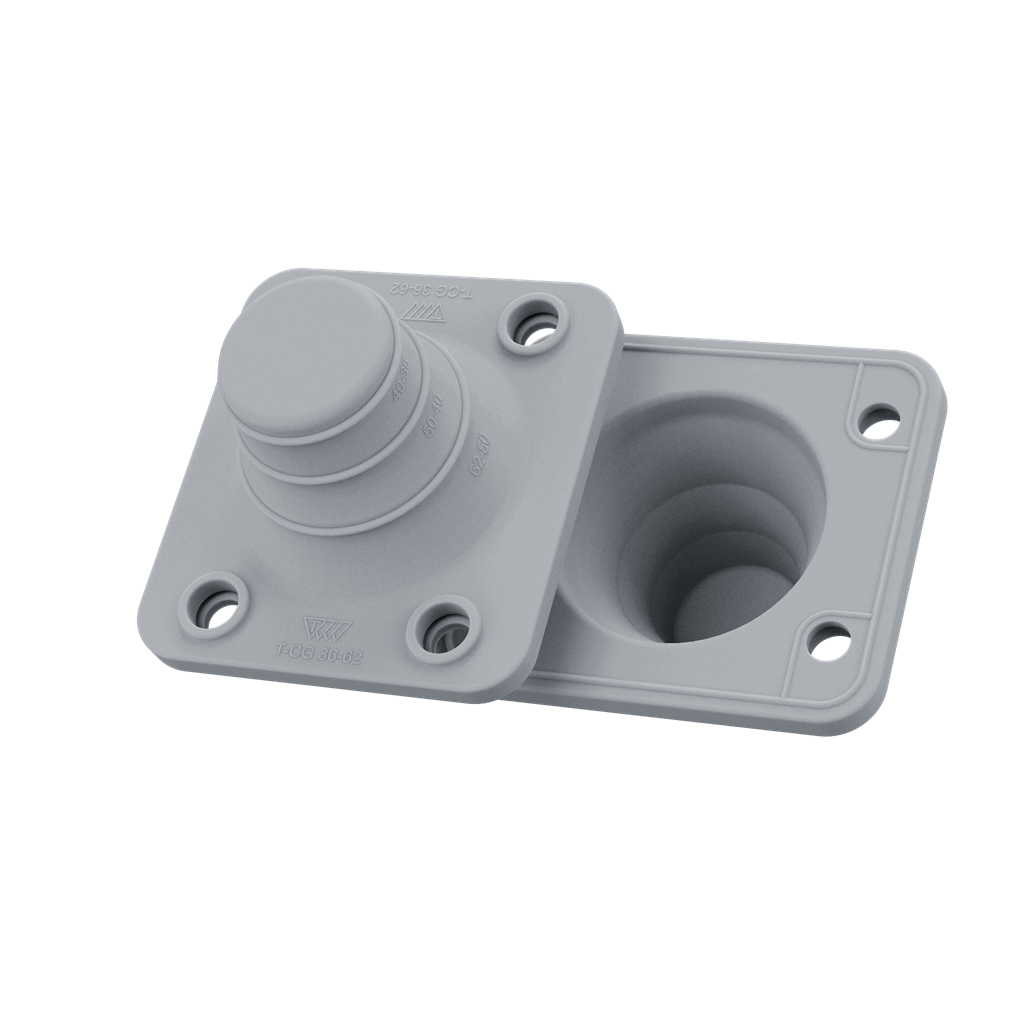 Панел с кабелен вход T-CG M36-62 IP66 сив RAL 7035 MOREK, MBA6N62G11