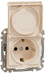 Контакт шуко с детска защита авт. и капак цвят Крем Sedna SE, SCHNEIDER ELECTRIC, SDD112024