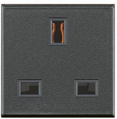 Контакт БРИТАНСКИ стандарт 2P+E 2 мод. 13A цвят Антрацит Axolute Bticino, BTICINO, HS4150