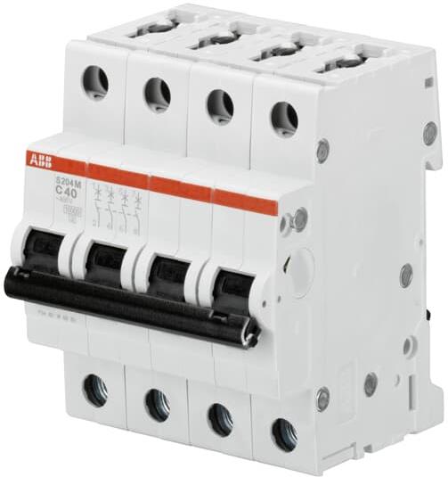 Автоматичен прекъсвач S204M 4P 63A крива C 10kA ABB, 2CDS274001R0634