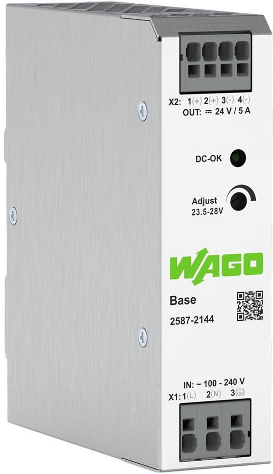 Захранващ блок 1P In:100...240Vac Out:24Vdc 5A Wago, WAGO, 2587-2144