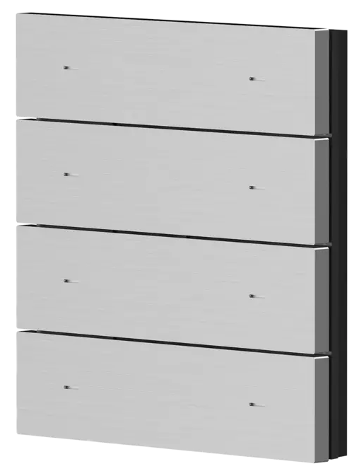 Лицев панел за 4 бутона iONprime PB 4R ABR Алуминий Theben, KNX, 9080071