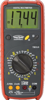 Дигитален мултицет със защита CAT III 2...600Vac/dc, 2mA…10A, LCD и звук, Testboy 313, TESTBOY, 4028532203139