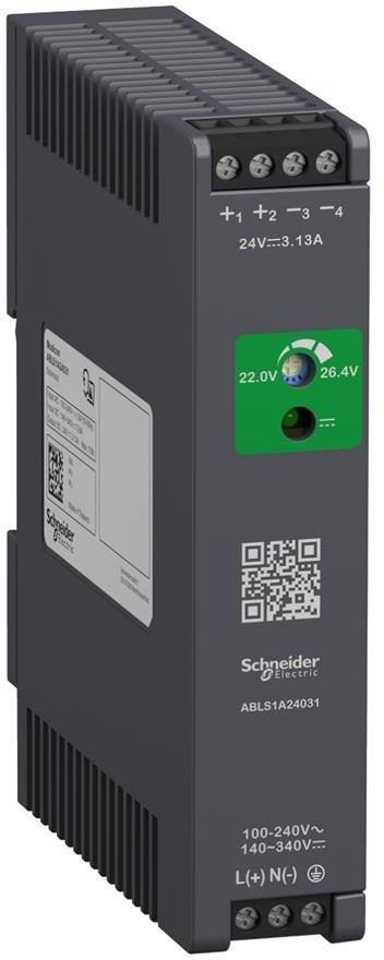 Захранващ блок Modicon 1P In:100...240Vac Out:24Vdc 3.1A SE, SCHNEIDER ELECTRIC НИСКО НАПРЕЖЕНИЕ, ABLS1A24031