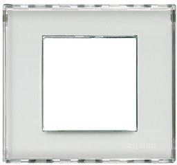 Рамка 2 мод. правоъгълна Kristall transparent LL Bticino, BTICINO, LND4802KR