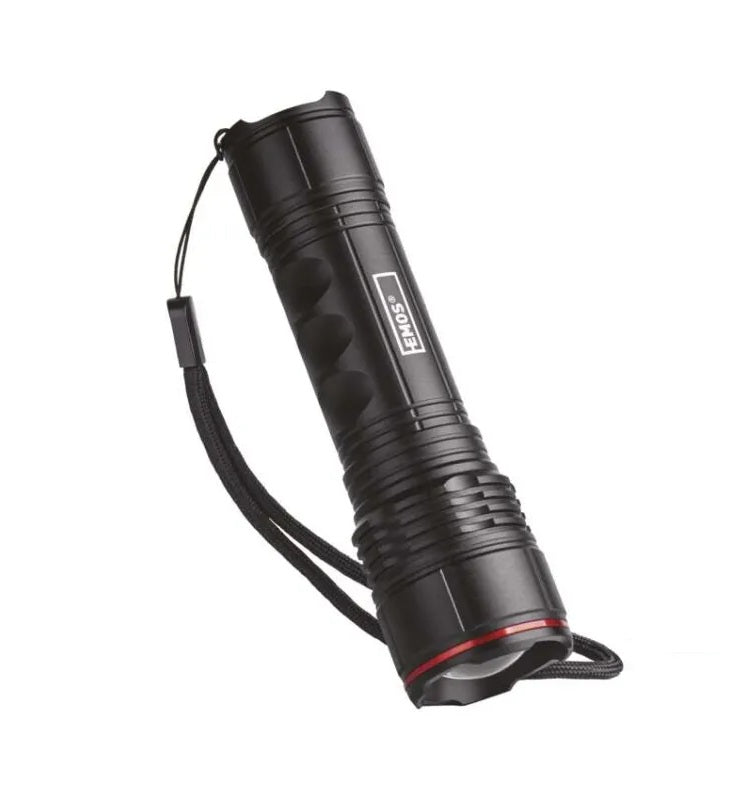 Фенерче LED 330lm 120м 10ч батерии 3× AAA алуминий IP44 EMOS, P3114