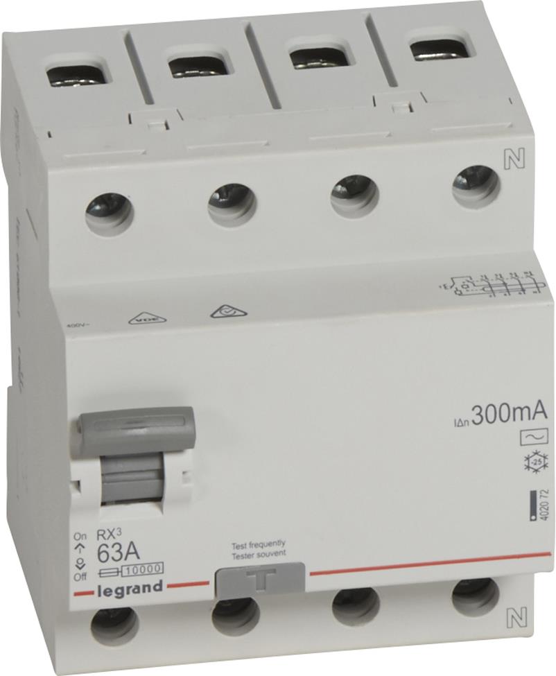 ДТЗ 4P 40A 300mА серия RX3 ID тип AC Legrand, LEGRAND НИСКО НАПРЕЖЕНИЕ, 402071