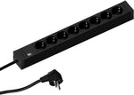 Разклонител ЧЕРЕН 8x2P+E с кабел 2 метра / 3x1.5мм2 CONNECT LINE, Bachmann, BACHMANN, B420.0019