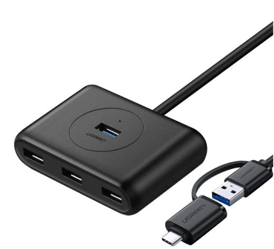 ХЪБ 4xUSB3.0 A, OTG, USB A /USB-C CR113 UGREEN