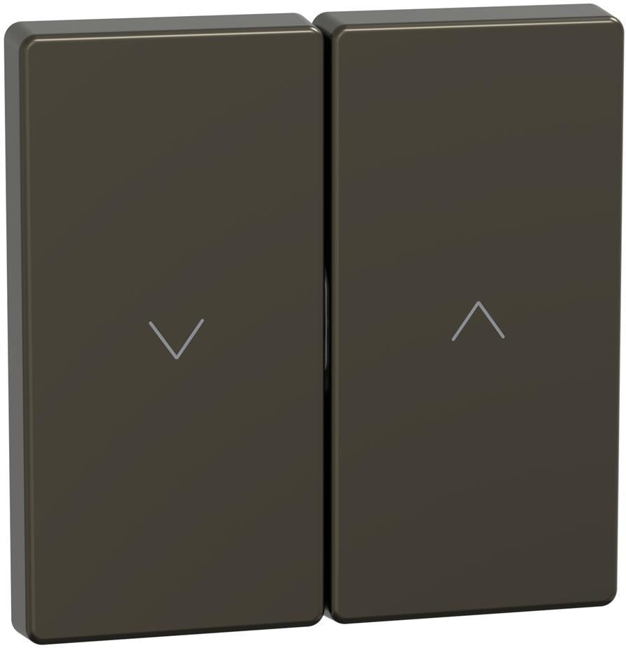 Лицев панел за ключ/бутон за щори цвят Мока System Design Merten SE, SCHNEIDER ELECTRIC, MEG3855-6052