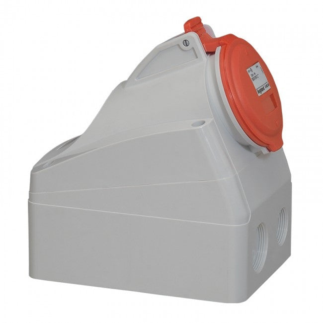 КОНТАКТ ЗА ОТКРИТ МОНТАЖ IP44 3P+N+E, 16A 380/415 LEGRAND - СИВ/СИН