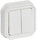 Сериен ключ/бутон моноблок за скрит монтаж цвят Бял IP55 Plexo New Legrand, LEGRAND, 69855L