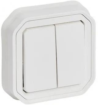 Сериен ключ/бутон моноблок за скрит монтаж цвят Бял IP55 Plexo New Legrand, LEGRAND, 69855L