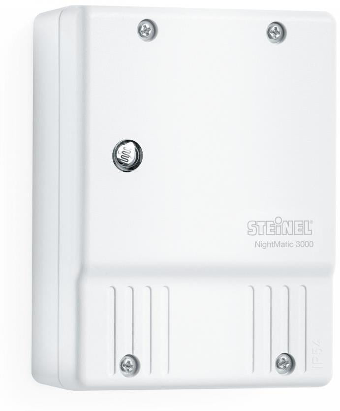 Датчик за осветеност, за открит монтаж на стена, с таймер, 1000W, IP54, NM 3000, Бял, SNL1072 Steinel, STEINEL, SL550615