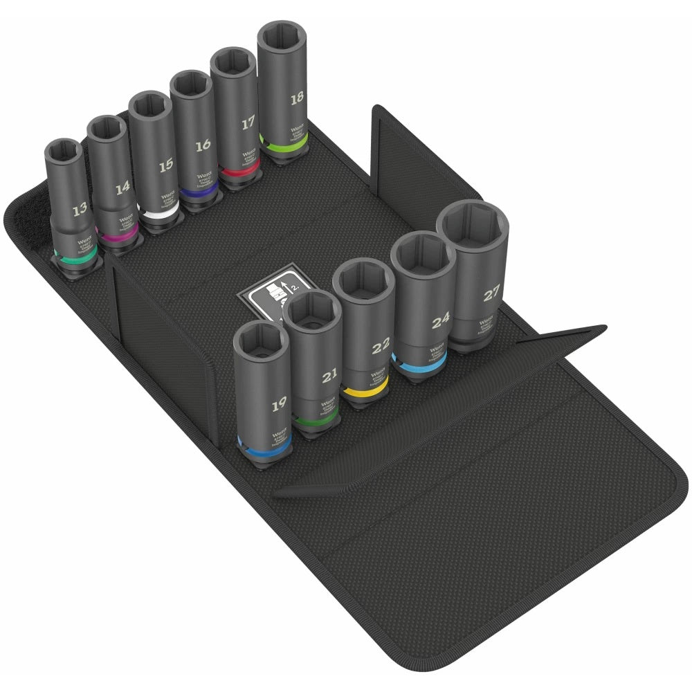 Комплект 11х вложки ½" (13…27), 8790 C Impaktor Deep Set 1 Wera, WERA, W004841