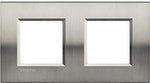 Рамка 2х2 мод. метална правоъгълна Brushed steel LL Bticino , BTICINO, LNA4802M2ACS