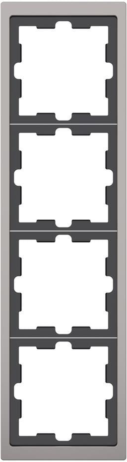 Рамка 4х цвят Никел System Design Merten SE, SCHNEIDER ELECTRIC, MEG4040-6550