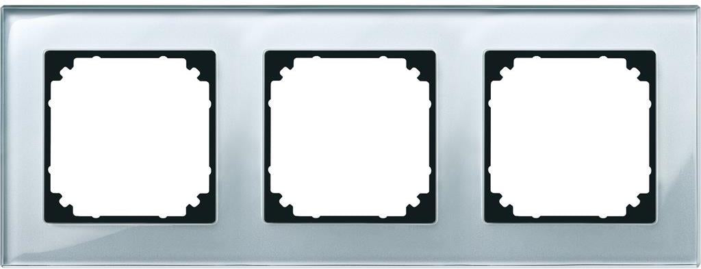 Рамка 3х цвят Диамант, стъкло System M Merten SE, SCHNEIDER ELECTRIC, 489360