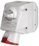 Промишлен контакт с ключ 0/I 3P+Е 32A IP44 серия Optima модел Combi Scame-513.3256TS червен